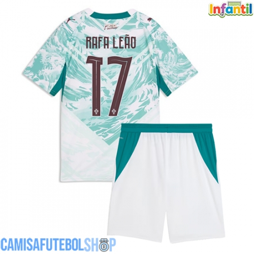 Camisa de time de futebol Portugal Rafael Leao #17 Replicas 2º Equipamento Infantil Mundo 2026 Manga Curta (+ Calças curtas)